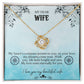 To My Wife - My Heart Points to You - Love Knot Necklace