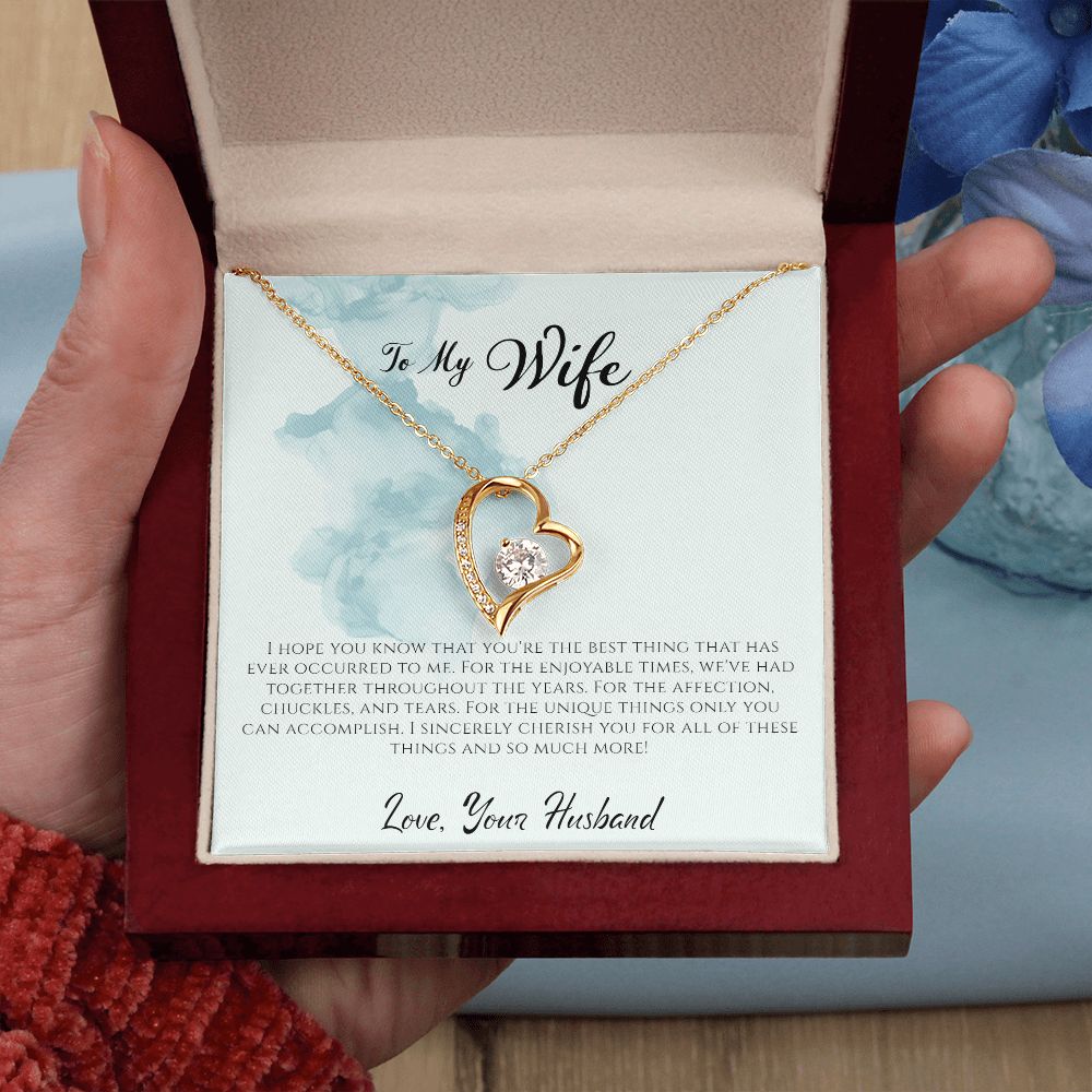 To My Wife - Affection, Chuckles, and Tears - Forever Love Necklace