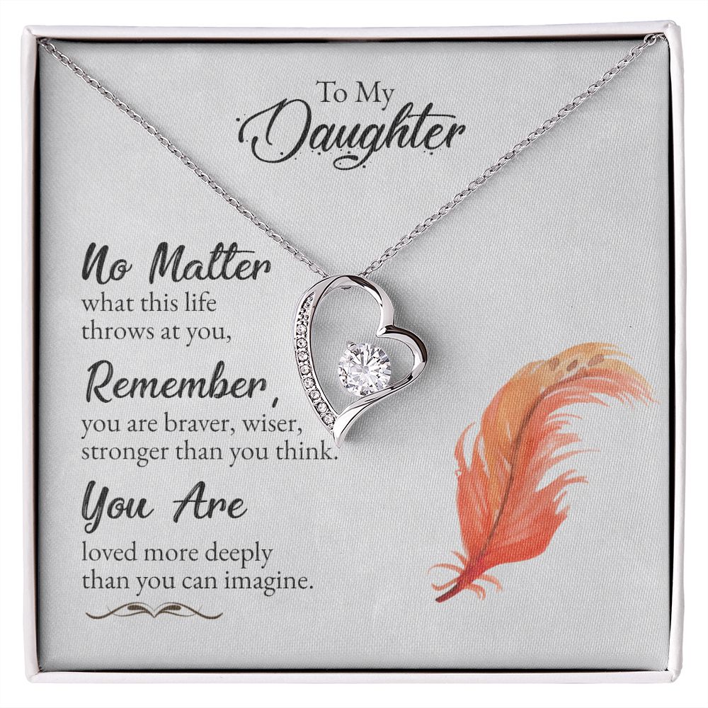 To My Daughter - Deeply Loved - Forever Love Necklace