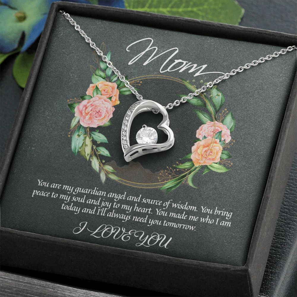 To My Mom - Guardian Angel - Forever Love Necklace
